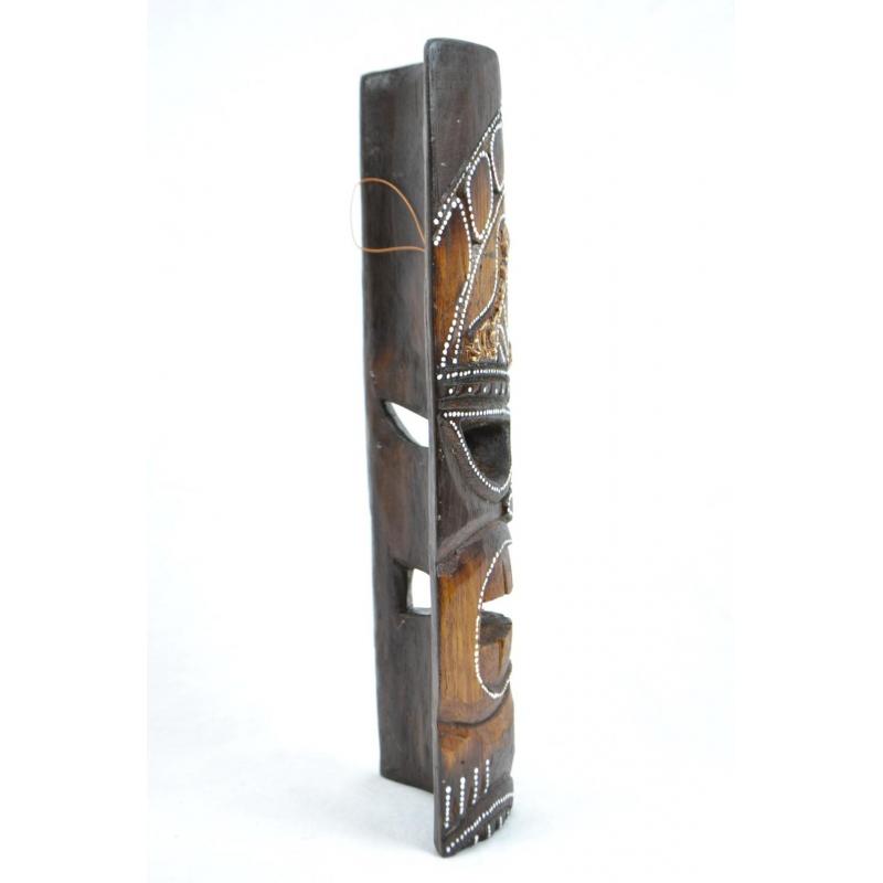 Masque Tiki En Bois D Coration Murale Maori Polyn Sie Tahiti Hawai