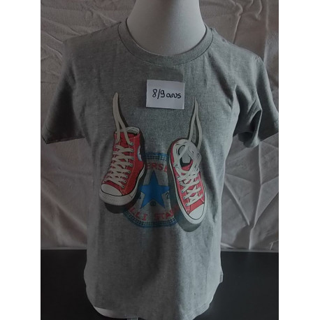 T-shirt gris Chaussure