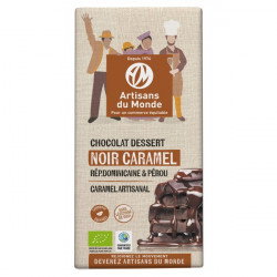 Chocolat noir caramel dessert 180 gr, cacao 50% bio