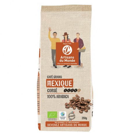 Café grains corsé bio Mexique 250 gr