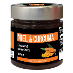 Miel au curcuma 300 gr, bio