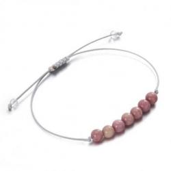 Bracelet Porte-bonheur "Compassion" en rhodochrosite.