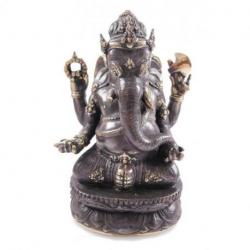 Statuette Ganesh en laiton 20cm. Artisanat asiatique.