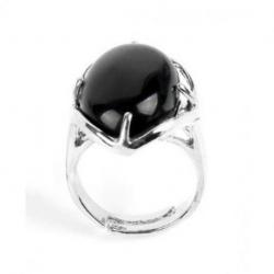 Bague Floralis réglable Onyx