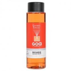 Recharge de parfum Divines Épices - Goa 250ml + 1 pack rotin