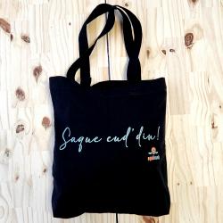 tote bag en toile noir saque