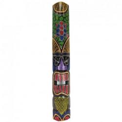 Masque Tiki mural Multicolore 100cm motif Tortue