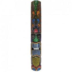 Masque Tiki mural Multicolore 100cm motif Tribal