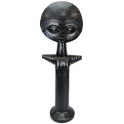 Poupée de Fécondité Ashanti Akua'ba 50cm - Bois noir