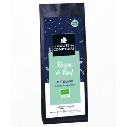 Thé Blanc Bio "Neiges de Noël" Sachet vrac 50g | Saveurs fruitées et épicées