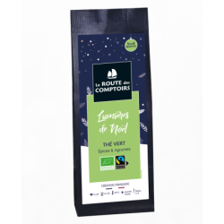 Thé Vert Bio "Lumières de Noël" Sachet vrac 100g Saveurs épicées et fruitées