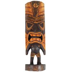 Statuette Tiki 40cm en bois massif sculpté et peint à la main