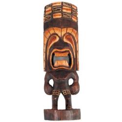 Statuette Tiki 40cm bois massif. Fabrication artisanale.