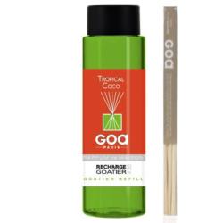 Recharge de parfum Tropical Coco - Goa 250ml + 1 pack rotin