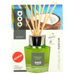 Tropical Coco - Diffuseur de Parfum à tiges de rotin Goa - Goatier Esprit 200ml