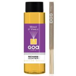 Recharge de parfum Monoï & Vanille - Goa 250ml + 1 pack rotin