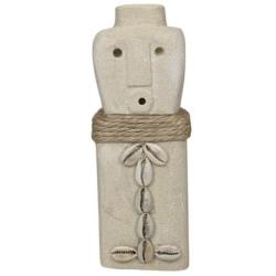 Statue Sumba 15cm en pierre & coquillages cauris